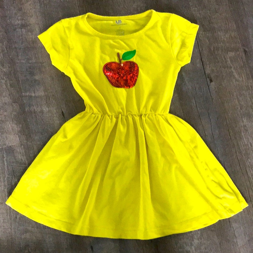 Girls twirl dress.  Perfect for school!  Apple is sequins